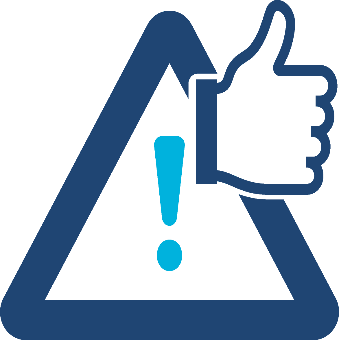 Warning sign icon symbolizing how BACKUP EAGLE® Cloud detects faulty or missing backups.